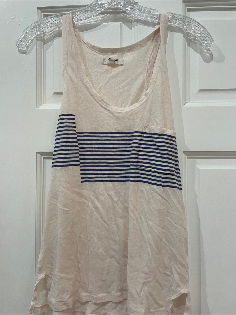 Maxwell Tank with Navy Stripe Accent